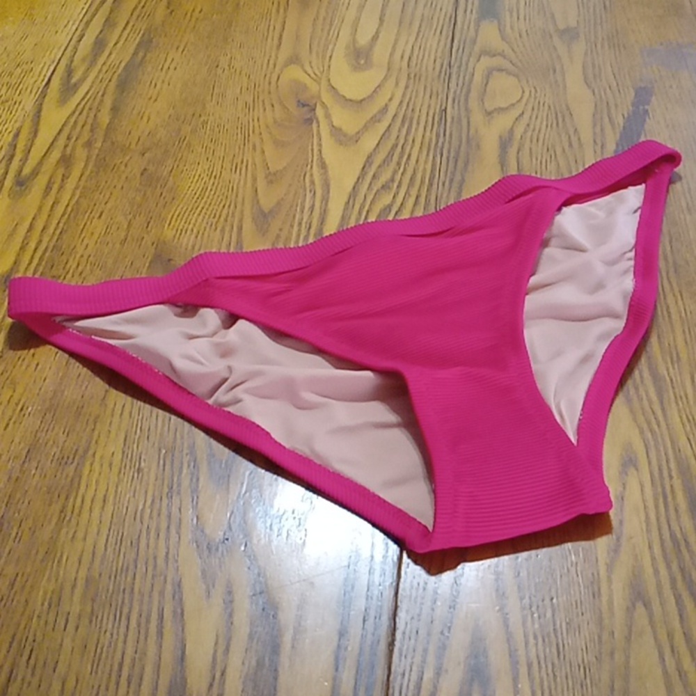 J.CREW Womens Bikini Bottom NEW SMALL PINK RED Swim Swimwear Vacation Resort